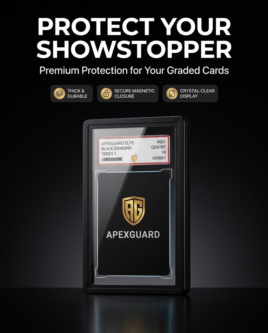 ApexGuard Magnetic Aluminum Matte Black Slab Protector for PSA Graded Cards