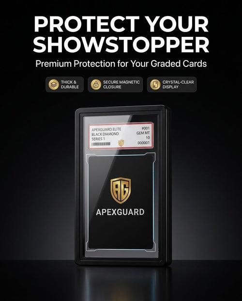 ApexGuard Magnetic Aluminum Matte Black Slab Protector for PSA Graded Cards